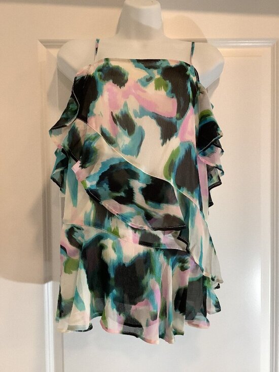 INC International Concepts Tops - NWT- INC Sleeveless Summer Shirt w Sexy Back Split, Size XL
